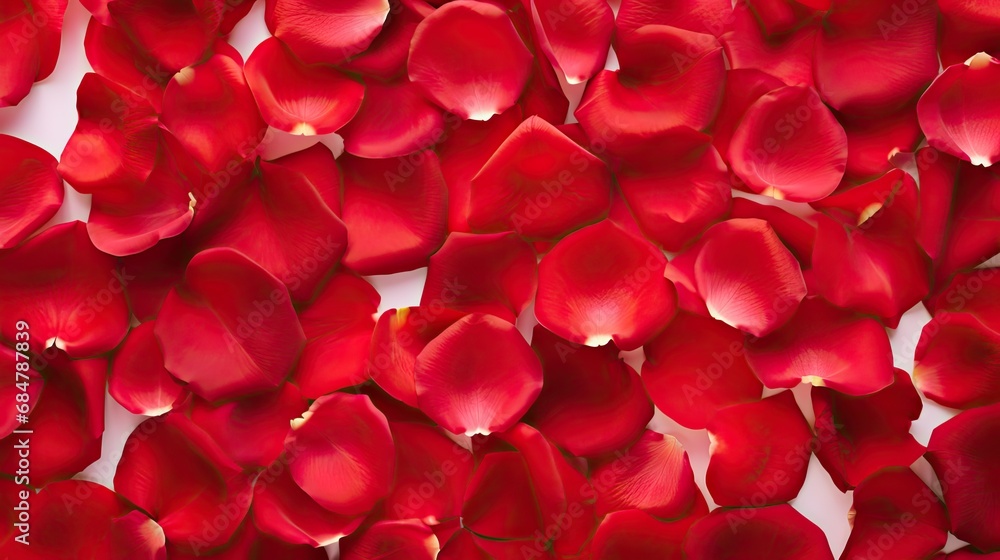 a close up of a bunch of red petals on a white surface with a light reflection in the middle of the petals. a close up of a bunch of red petals on a white surface with a light reflection in the middle of the petals.