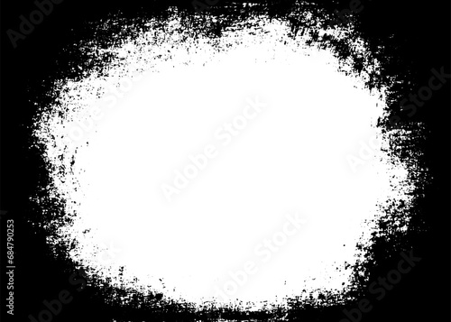 Grunge border vector texture background. Abstract frame overlay. Dirty and damaged backdrop. Vector graphic illustration with transparent white. EPS10.