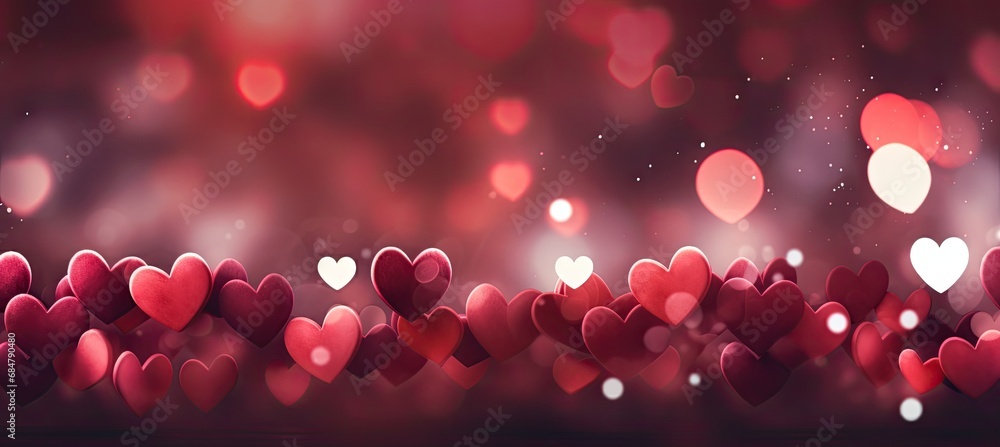 a bunch of red hearts floating in the air with boke of light in the background and a blurry boke of light in the foreground. a bunch of red hearts floating in the air with boke of light in the background and a blurry boke of light in the foreground.