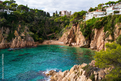 Turquoise Cove - Cala Sa Forcanera, Costa Brava, Spain; Hidden Beach Paradise.