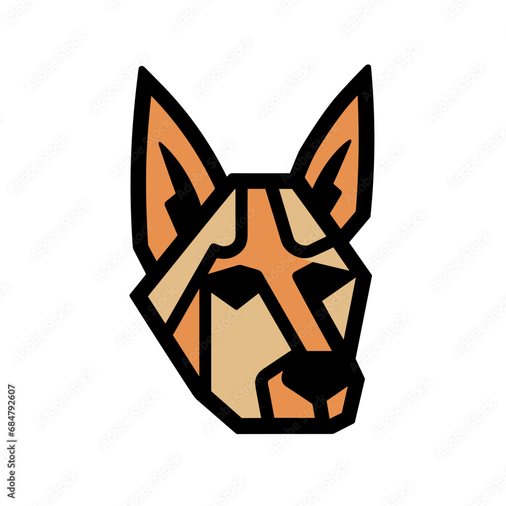 Fototapeta premium German Shepherd Alsatian - Minimalist Logo Design