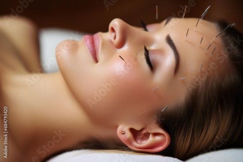 Close-up Of Relaxed Young Woman Flipping Through Newspaper