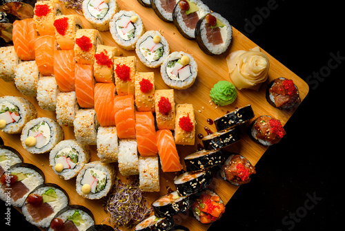 Принти на полотні Harvest Moon Sushi Celebration traditional japan cuisine