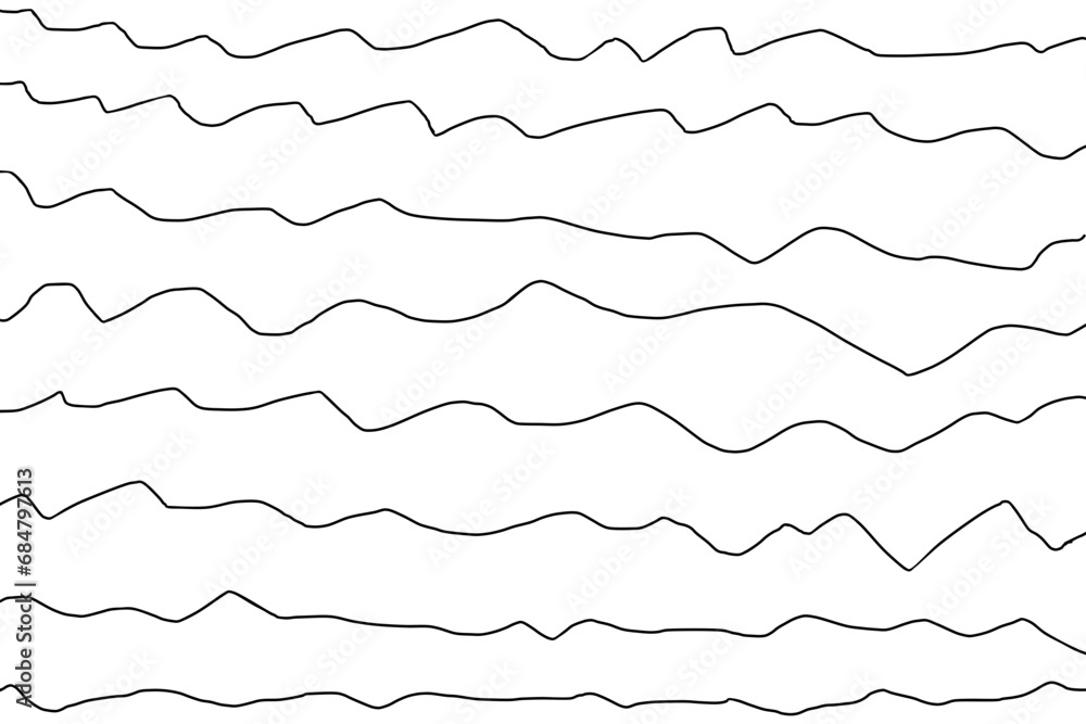 Lines hand drawn. wave lines pattern
