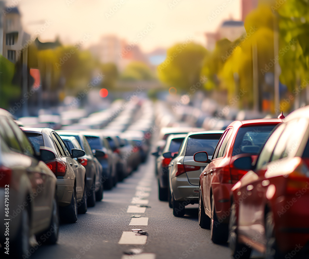 Traffic jams during rush hour. Traffic jams during rush hour.