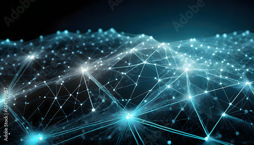 Wallpaper Mural Abstract representation of digital connectivity, featuring interconnected lines and nodes, perfect for conveying the essence of a technologically advanced network Torontodigital.ca