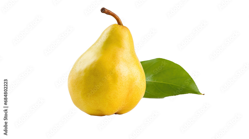 Fresh pear isolated on transparent background, PNG image with background removed, created with Generative Ai technology.