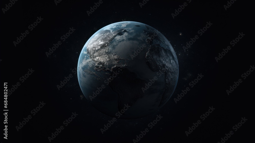  a view of the earth from space with the sun shining on the side of the planet in the middle of the image.