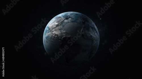  a view of the earth from space with the sun shining on the side of the planet in the middle of the image.