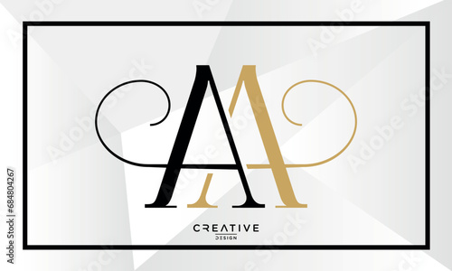 Alphabet Letters AA or A Logo Monogram