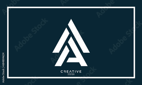 Alphabet Letters AA or A Logo Monogram