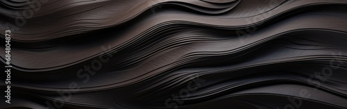 3D wave background made of dark wood