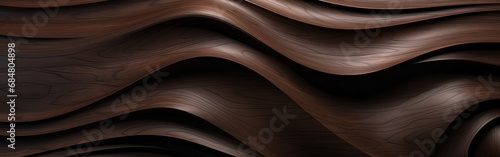Dark wood 3D wave background