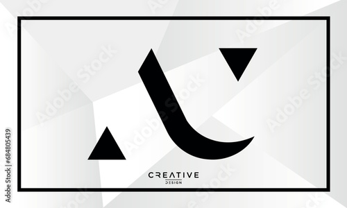 Alphabet letters AC or CA logo icon monogram