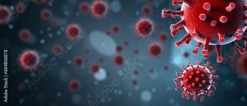 Virus and infectious disease concept with copyspace photo