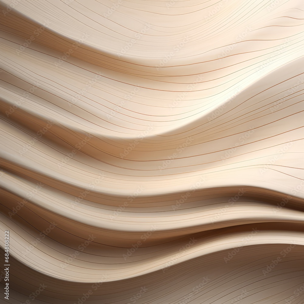 Light wood 3D wave background Light wood 3D wave background