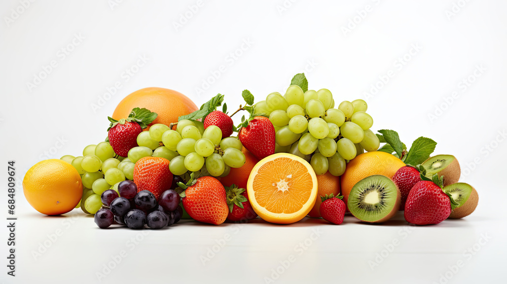 white background fruit
