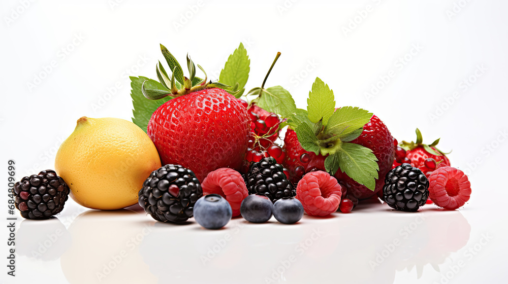 Obraz premium white background fruit