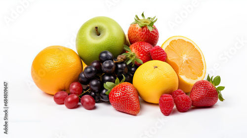 white background fruit