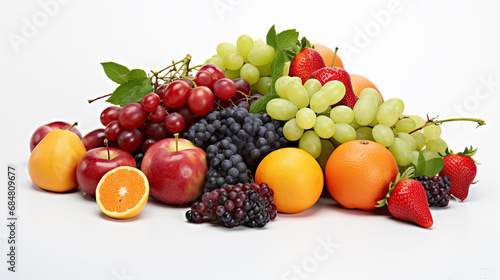 white background fruit