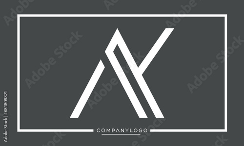 Alphabet Letters AK or KA Logo Monogram
