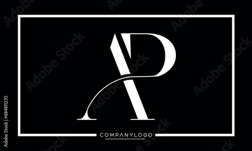 Alphabet letters icon logo AP or PA