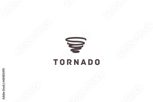 Tornado curl minimalist template logo design solution
