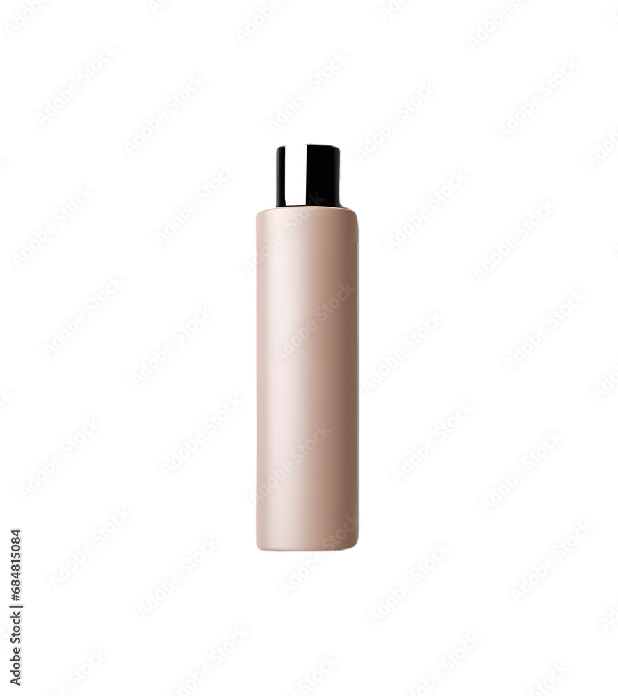 Ethereal Elegance, Transparent White Cosmetics Bottle Mockup Ethereal Elegance, Transparent White Cosmetics Bottle Mockup