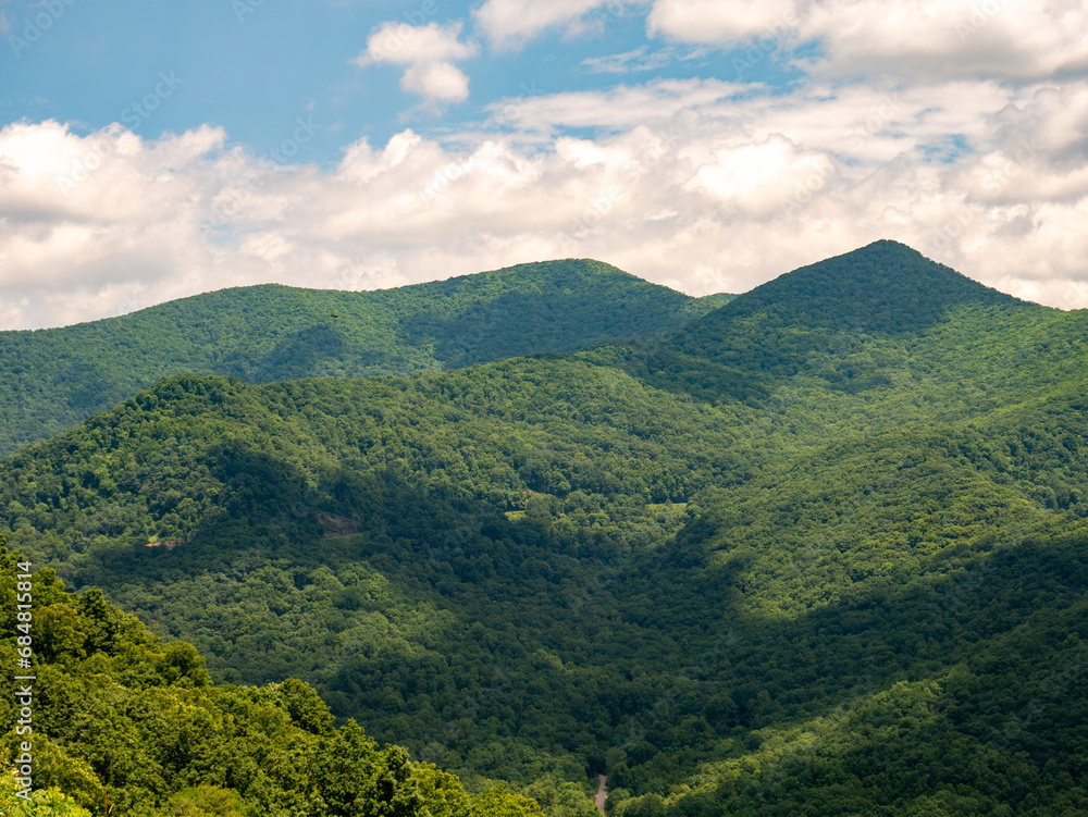 Smoky Mountains, Appalachian Mountains, Beautiful Landscape of Trees and Sky During Summer in the Eastern United States 06