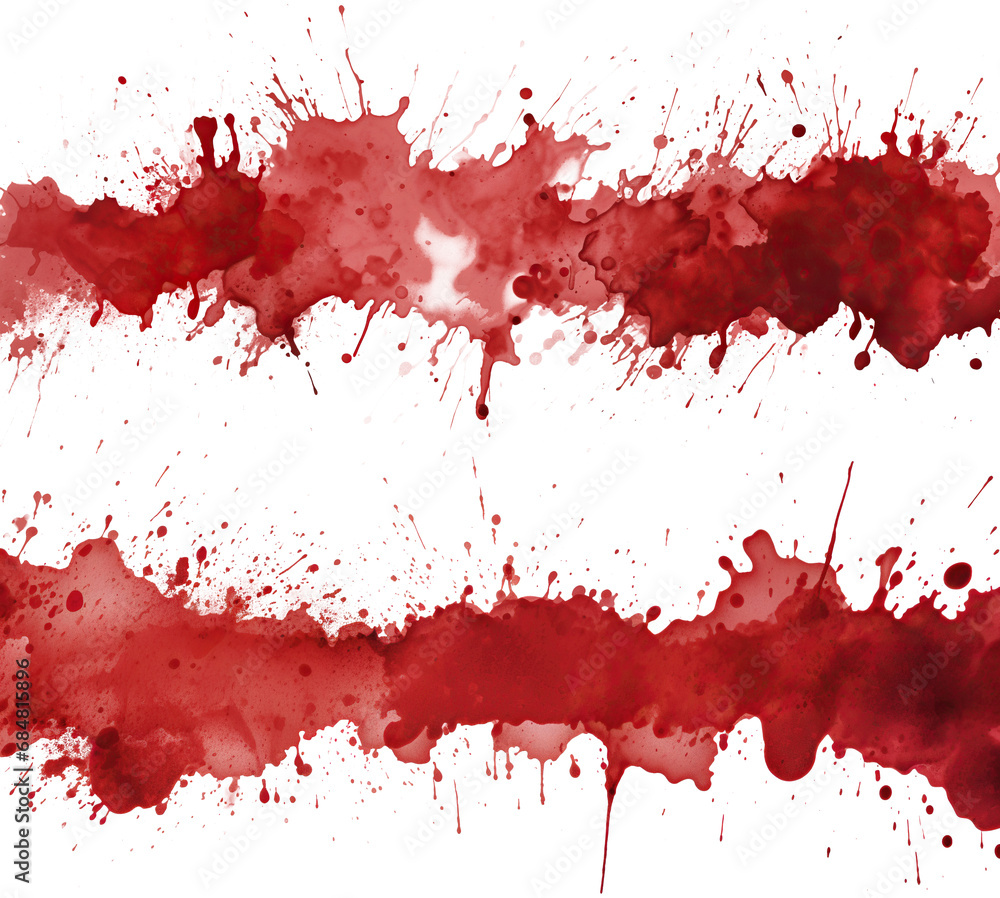 Set of blood stains cut out Set of blood stains cut out