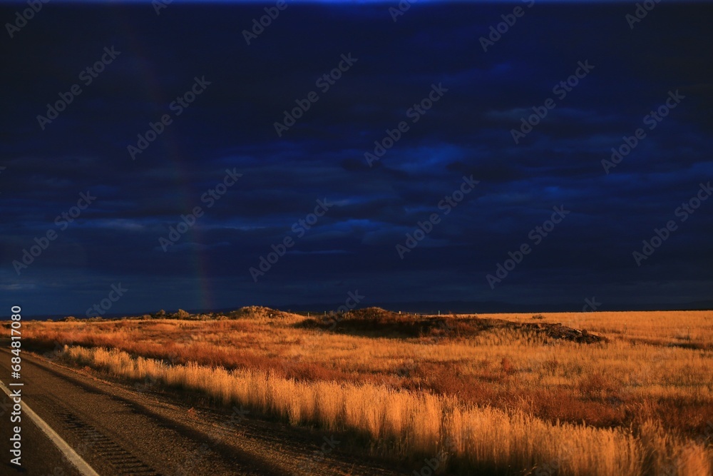 Obraz premium Storm over field