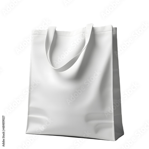 Invisible Glamour, White Bag Mockup on Transparent Background