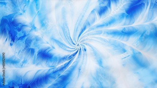Blue and White Batik Swirl: Abstract Art Design