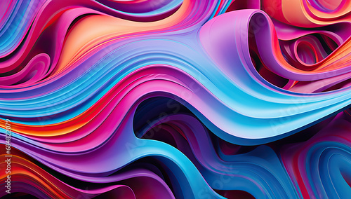 photo of colorful silk background design, in the style of realistic forms, martin rak, distorted and exaggerated forms, diverse color palette