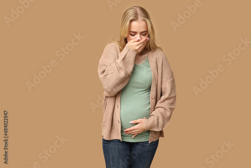 Beautiful young pregnant wo...