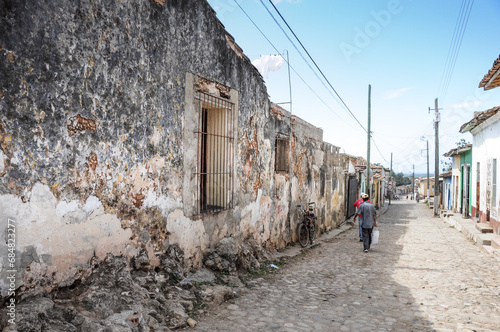 in the streets of cuba   ancient buildings