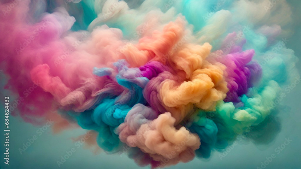 Fototapeta premium colorful smoke cloud background 
