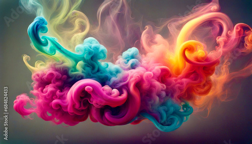 background with colorful smoke