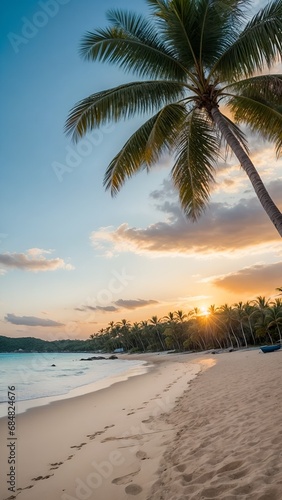 sunset on the beach