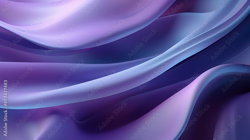 Obraz premium Deep Purple and Periwinkle Liquid Silk Background for Wallpaper, Banners - Generative AI