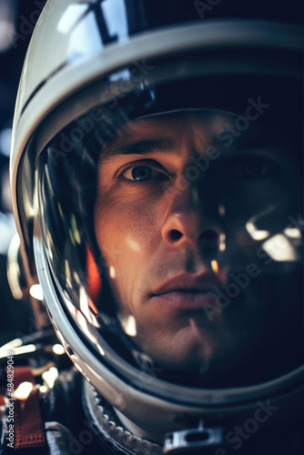 Close up astronauts on spaceship © piai