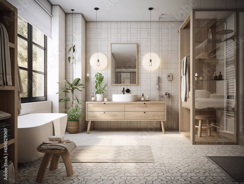 Contemporary Bliss: Dive into the Serenity of a Modern Bathroom Sanctuary!