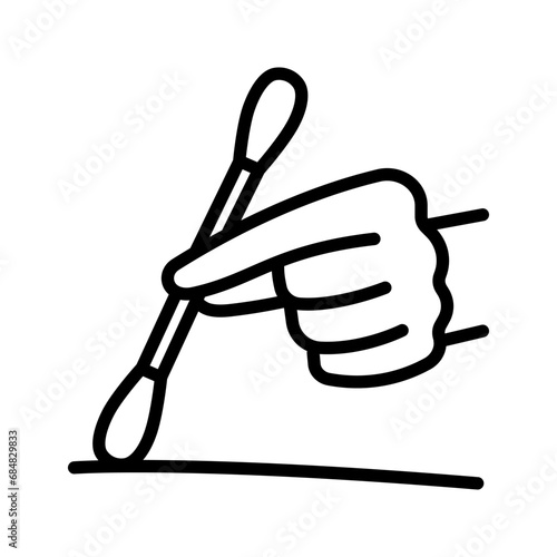 Ear sticks icon. Cotton swabs or cotton buds. Vector illustration