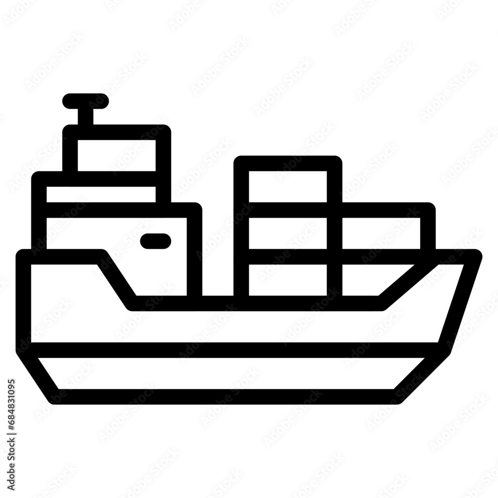 Fototapeta premium cargo ship icon