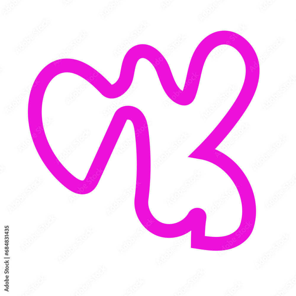 Pink outlines abstract shapes vector Pink outlines abstract shapes vector