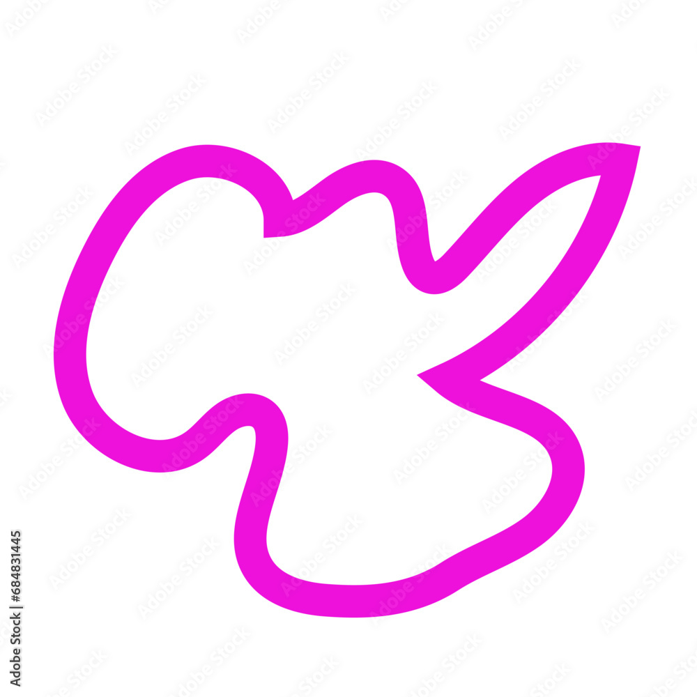 Pink outlines abstract shapes vector Pink outlines abstract shapes vector