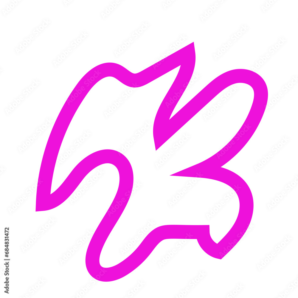 Pink outlines abstract shapes vector Pink outlines abstract shapes vector
