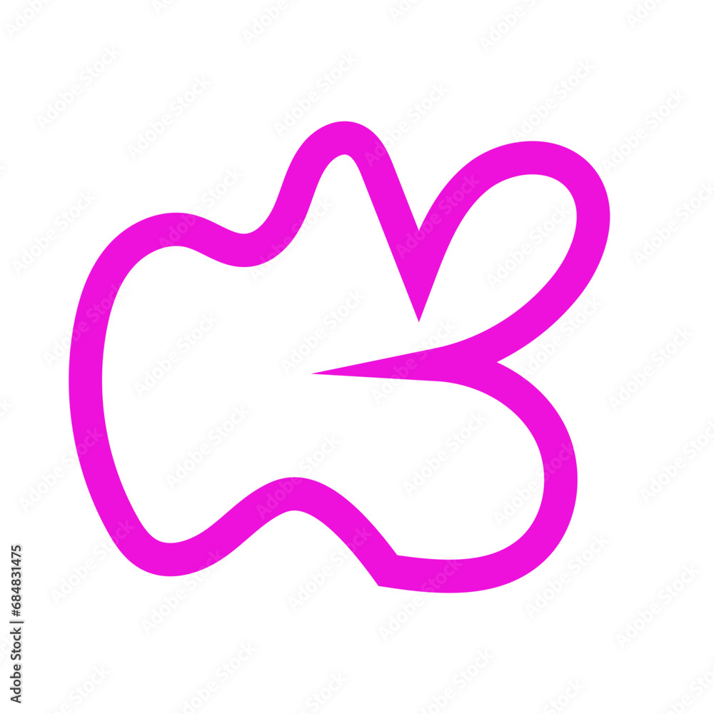 Pink outlines abstract shapes vector Pink outlines abstract shapes vector