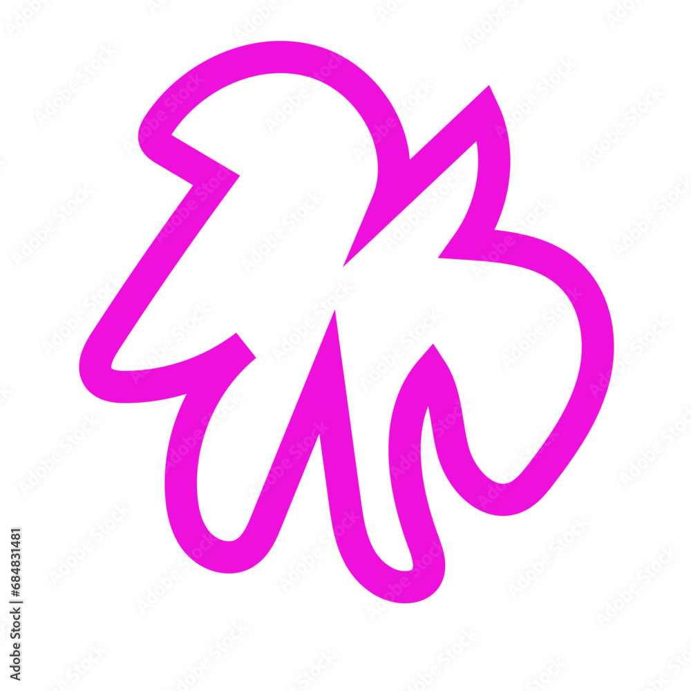 Pink outlines abstract shapes vector Pink outlines abstract shapes vector