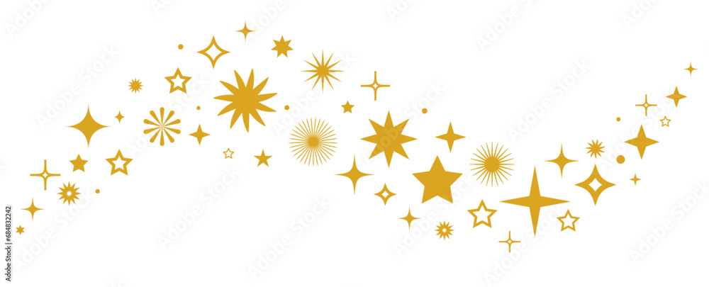 Christmas banner with golden stars and fireworks. Vector illustration. Christmas banner with golden stars and fireworks. Vector illustration.